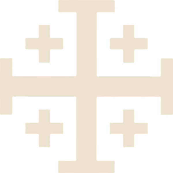 Deus Vult Leather Jerusalem cross logo